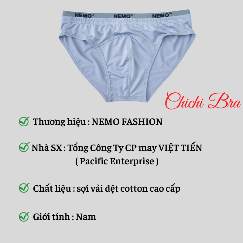 COMBO 5 Quần Lót Nam EVABRA Cotton Siêu Thoáng Mát Co Dãn 4 Chiều Chống Hằn Mỡ