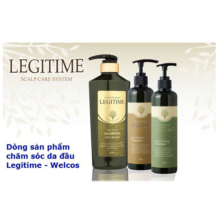Dầu gội ngăn rụng tóc Legitime sạch gầu hết ngừa 520g (Dành cho Nam)