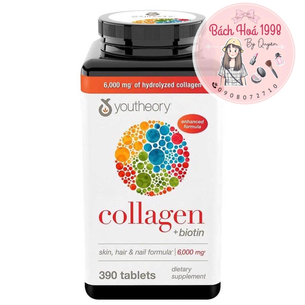 [CAM KẾT CHÍNH HÃNG] 🌺 Collagen 390 viên collagen Youtheory Advanced Type 1,2&3🌺
