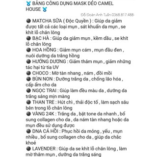 Mặt Nạ Mask Dẻo CAMEL Handmade