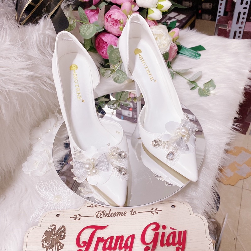 GIÀY CƯỚI THIẾT KẾ KHOÉT EO CAO CẤP (là mẫu tkế thủ công vui lòng chắc chắn trước khi đặt hàng)