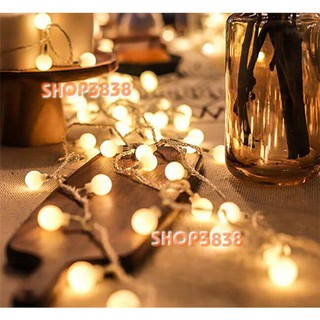 Lựa Nguồn (Pin- USB- Điện) Dây Đèn Led Bi Tròn Dài 6M - 40 Bóng