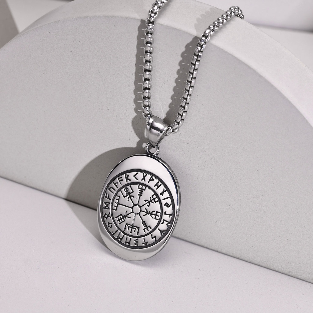 Vòng cổ Mặt Hình Đầu Sói Bằng Thép Không Gỉ Thời Trang Cho Nam