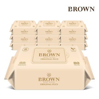 KHĂN GIẤY ƯỚT CAO CẤP BROWN HÀN QUỐC 80 MIẾNG