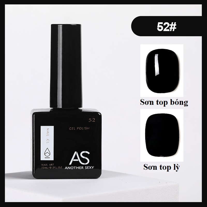 Sơn gel AS mẫu mới CHAI VUÔNG sơn móng tay gel tone màu đen đỏ vàng siêu xinh chai 15ml ( mã mầu 15 - 60 )