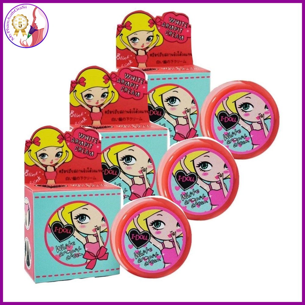 Kem mờ thâm nách Idoll White Armpit Cream giảm thâm trắng mịn khử mùi hôi nách bẹn khủy tay đầu gối Thái Lan 5g