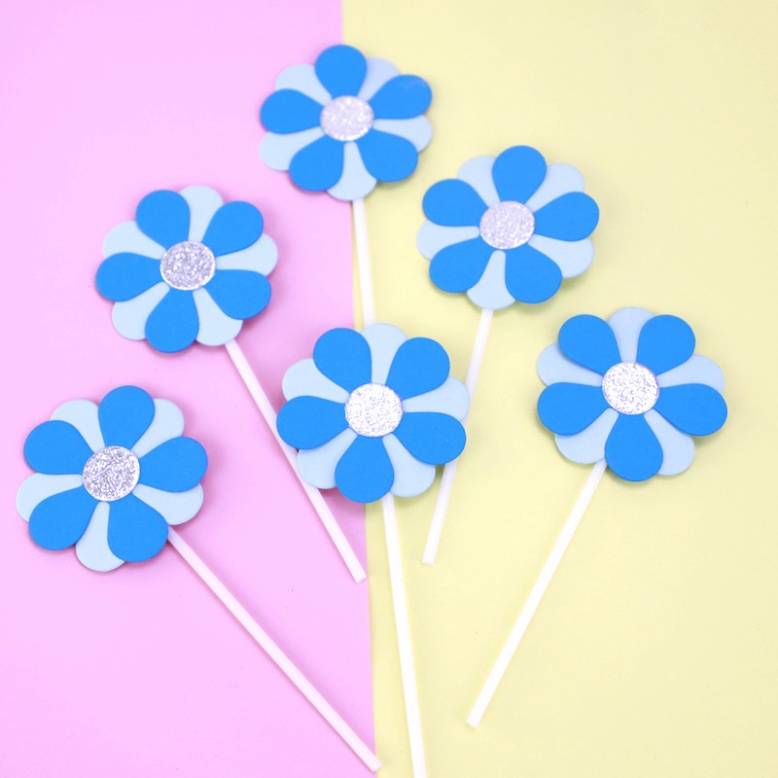 trang trí bánh sinh nhật [FREESHIP❤️] sét 5 bông hoa đẹp