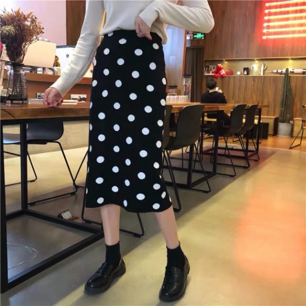 Chân váy len chấm bi cao cấp (Ảnh thật) 🔅FREESHIP🔅