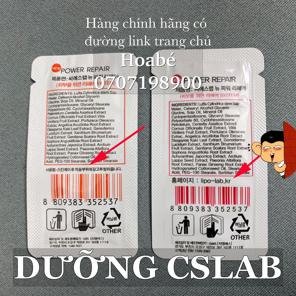 10 gói Dưỡng cslab power repair cslab complex hàng chuẩn Hàn Quốc (Phân biệt) | BigBuy360 - bigbuy360.vn