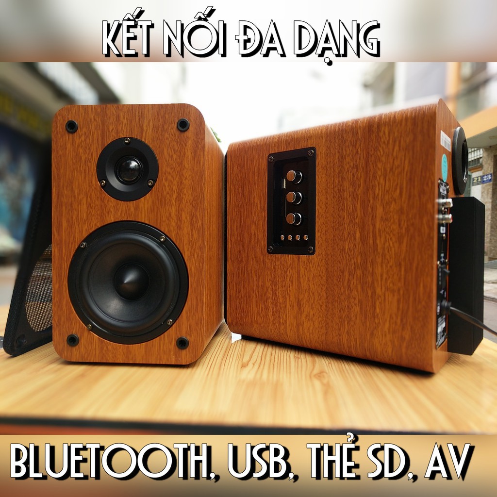 Trọn Bộ Loa Vi Tính Kiểm Âm Cao Cấp Lohao Av 8219, Âm Thanh 2.1 - Kết Nối Bluetooth, Usb, Sd, Av - Vỏ Gỗ.