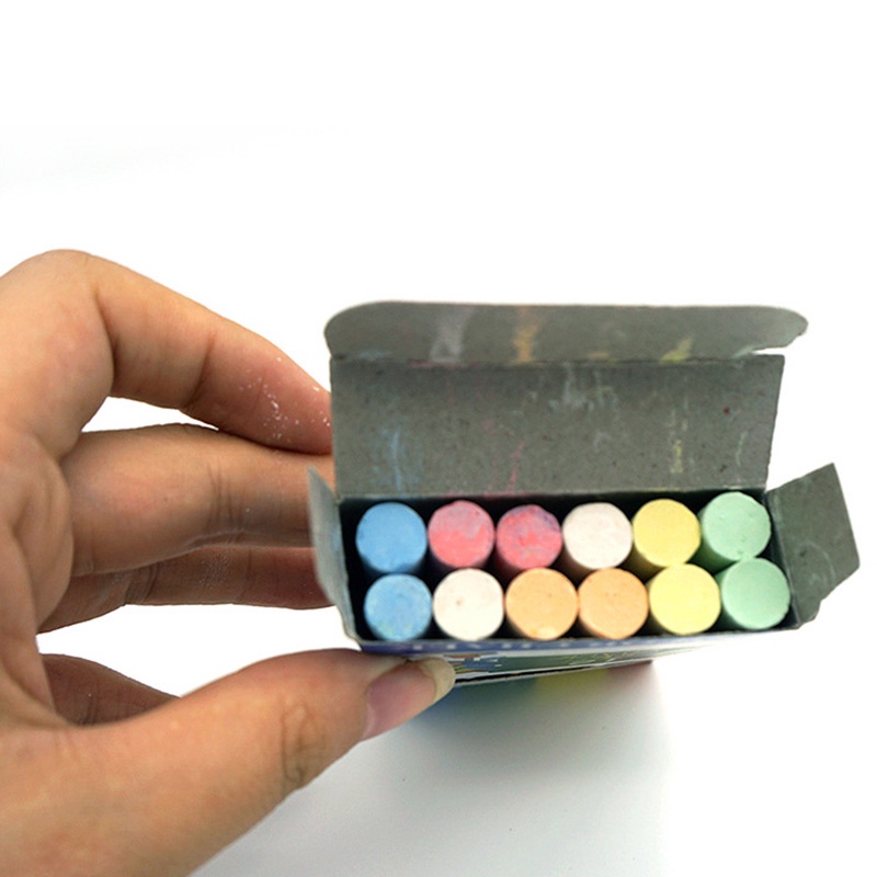 Bộ 12 Phấn Viết Bảng Không Bụi Nhiều Màu Sắc Dành Cho Giáo Viên