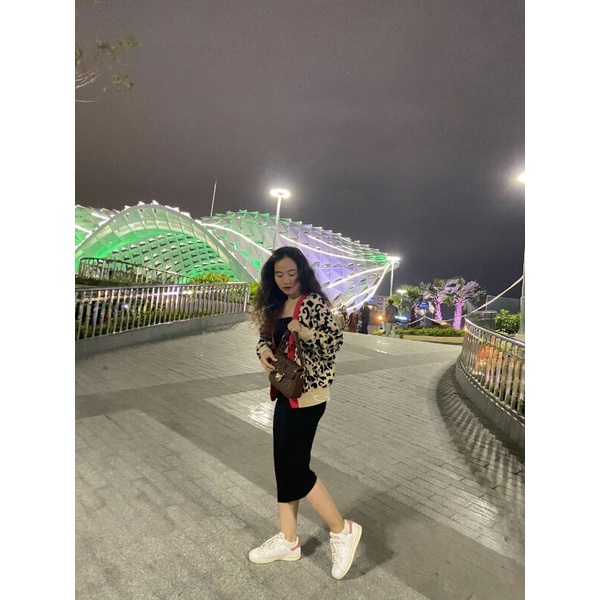 áo cardigan hổ báo! da báo