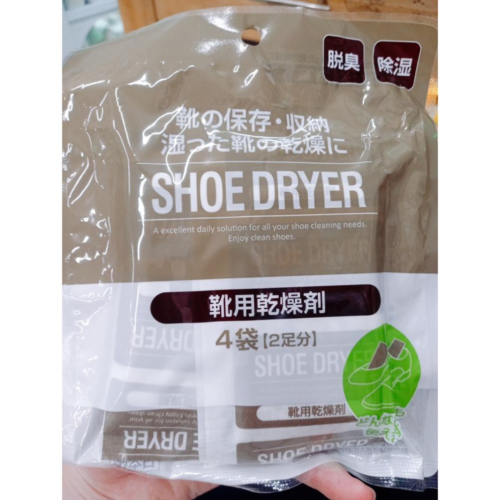 GÓI HÚT ẨM KHỬ MÙI GIÀY  - HÀNG NHẬT NỘI ĐỊA, TÚI HÚT ẨM GIÀY