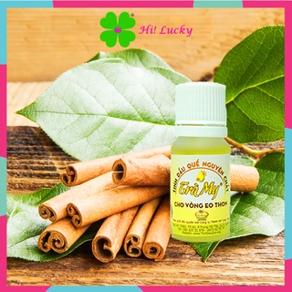 Tinh dầu Quế nguyên chất 100% quế rừng Trà My, tinh dầu Quế cao cấp loại 1, chai 10ml đậm đặc - Hi! Lucky