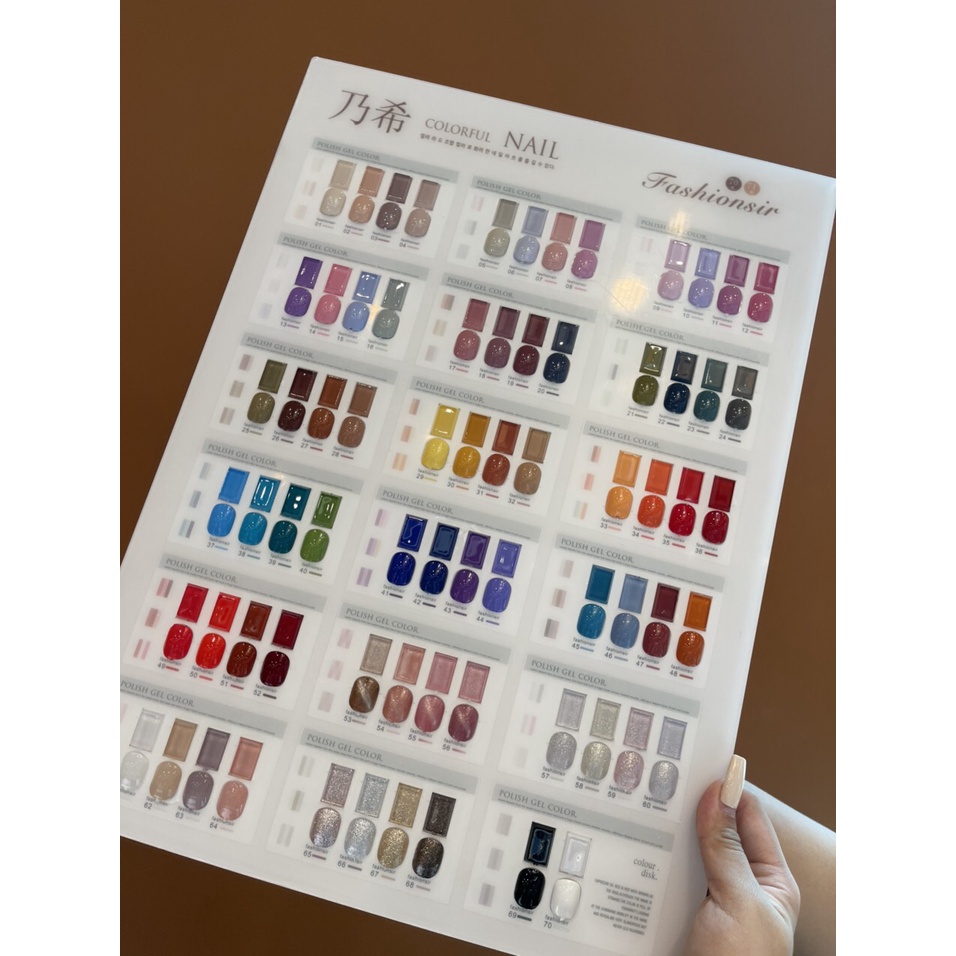 Set sơn gel 70 chai hàn quốc, tặng kèm bảng màu và base top