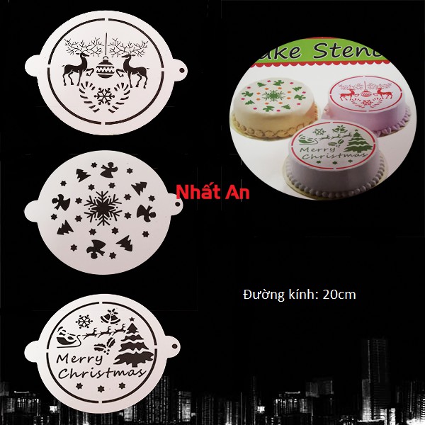 Rắc mặt bánh trang trí NOEL