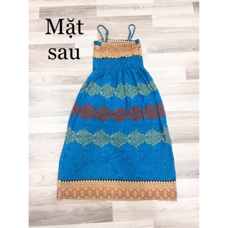 Váy maxi thổ cẩm hàng thiết kế (ảnh thật)