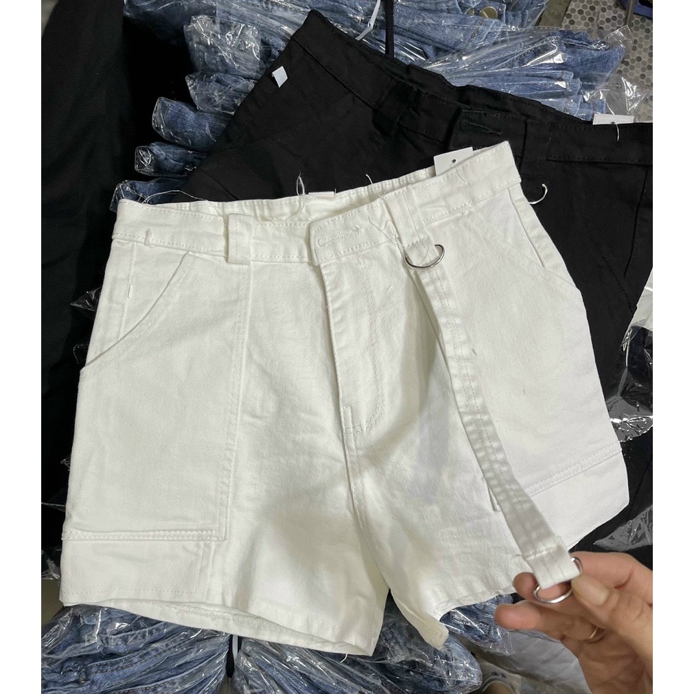 QUẦN SHORT KAKI CẠP CAO 2 TÚI TRƯỚC XỊN XÒ DÂY DÀI NA