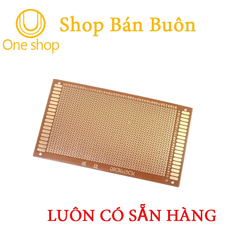 Bộ 2 Tấm PCB Phíp Đồng Đục Lỗ 9x15Cm ( nâu )