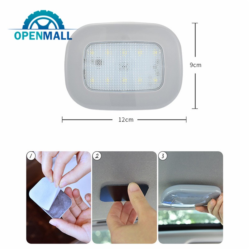 Đèn LED đọc sách sạc USB gắn trần xe hơi tiện lợi