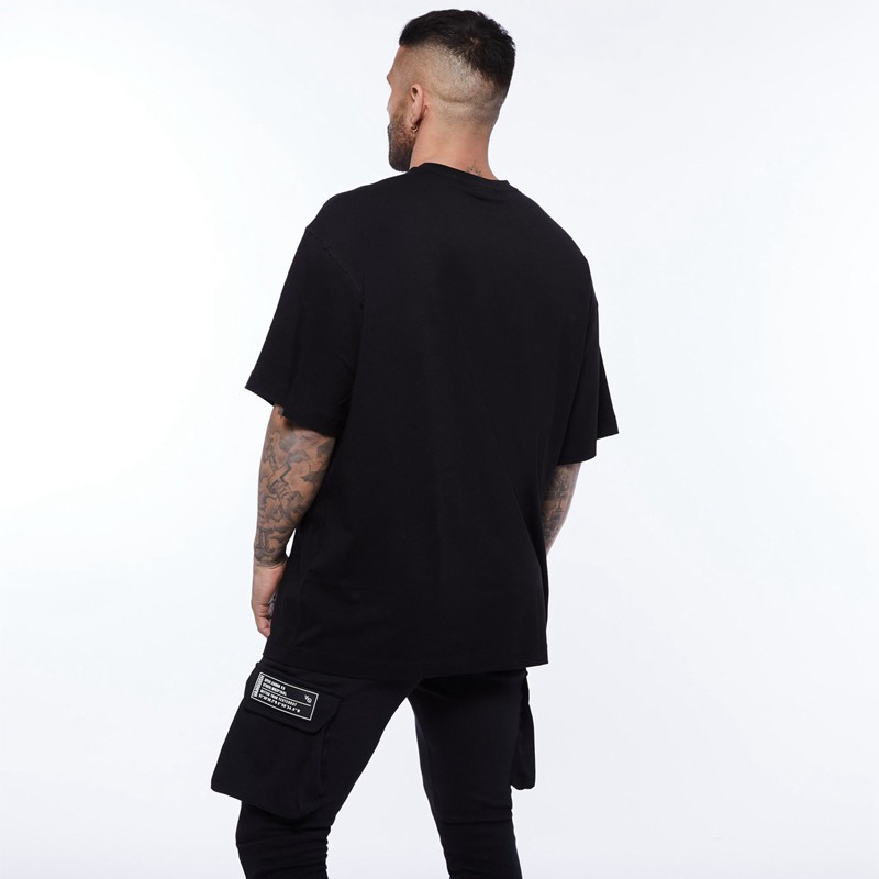 Áo Thun Cotton Dáng Rộng Ngắn Tay Thời Trang Thể Thao Nam Năng Động M-3XL