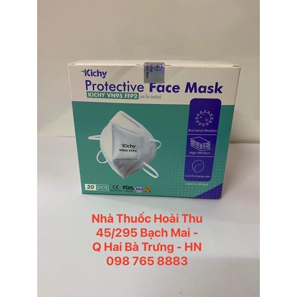 Khẩu Trang 5 lớp Kichy Protective Face Mask N95 - Hộp 20 chiếc