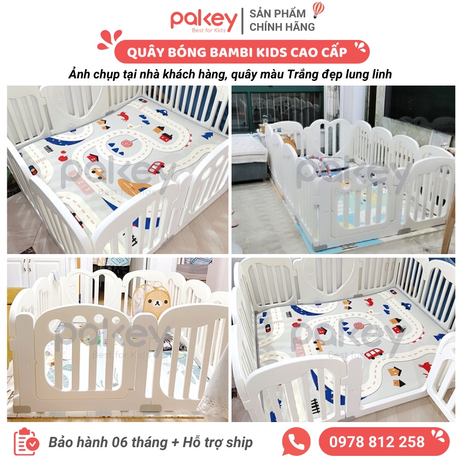 Quây cũi nhựa xuất Âu CAO 65CM, Tặng kèm 100 bóng + thảm dày, sản phẩm độc quyền New Sun Babies