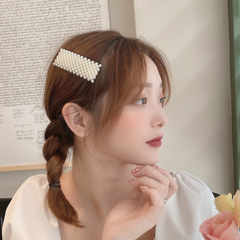 Set kẹp tóc đính ngọc trai đơn giản đa dạng thời trang Hàn Quốc