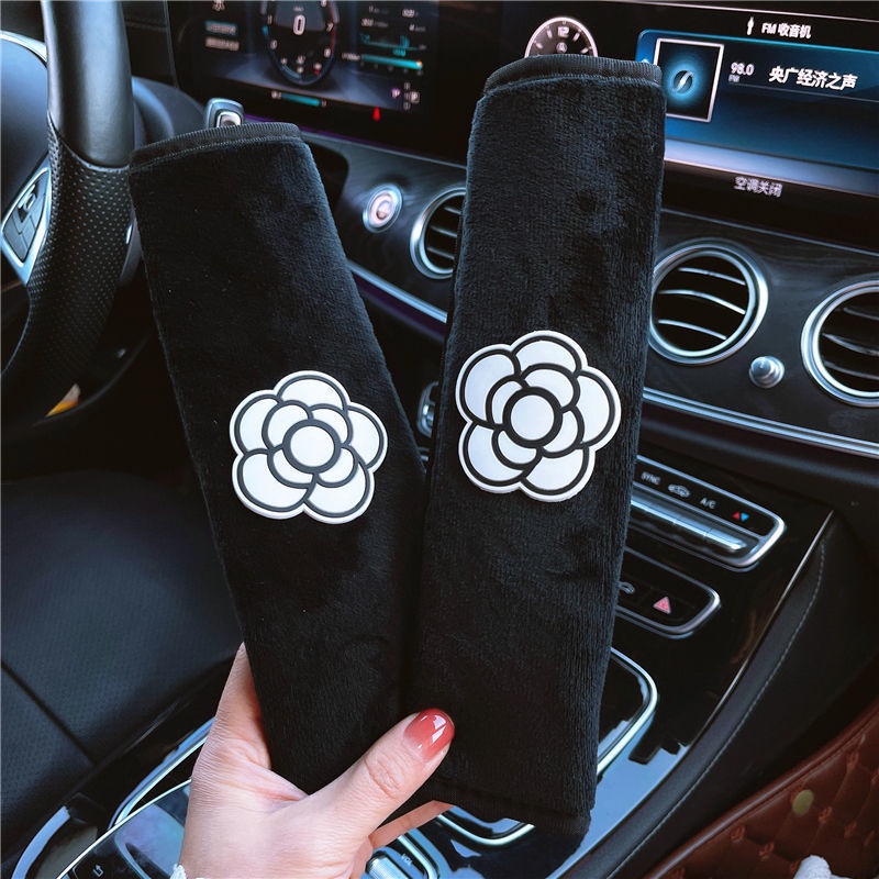 1 Cặp Đệm Bọc Dây Đai An Toàn Xe Hơi Bằng Vải Bông Mềm Mại Đính Nơ Dễ Thương Thông Dụng