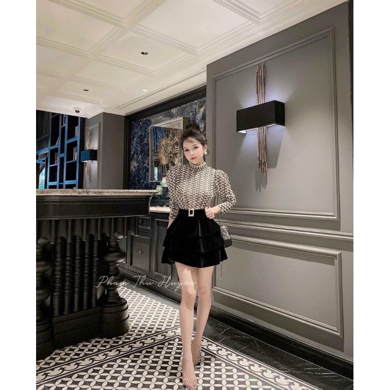 Chân váy Nhung xoè mặt đá | BigBuy360 - bigbuy360.vn