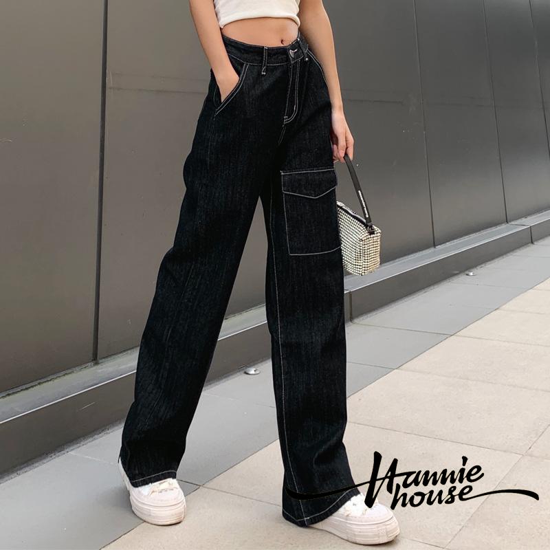 Quần Jeans Nữ Dài Lưng Cao Ống Rộng Thời Trang | BigBuy360 - bigbuy360.vn