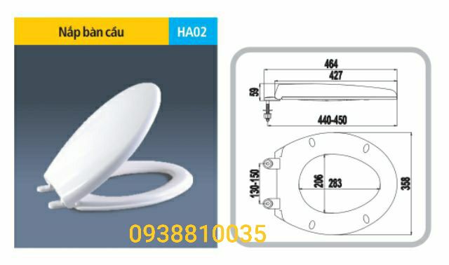 NẮP BỒN CẦU HA01- HA02 - HA03 - NẮP BÀN CẦU THÔNG DỤNG