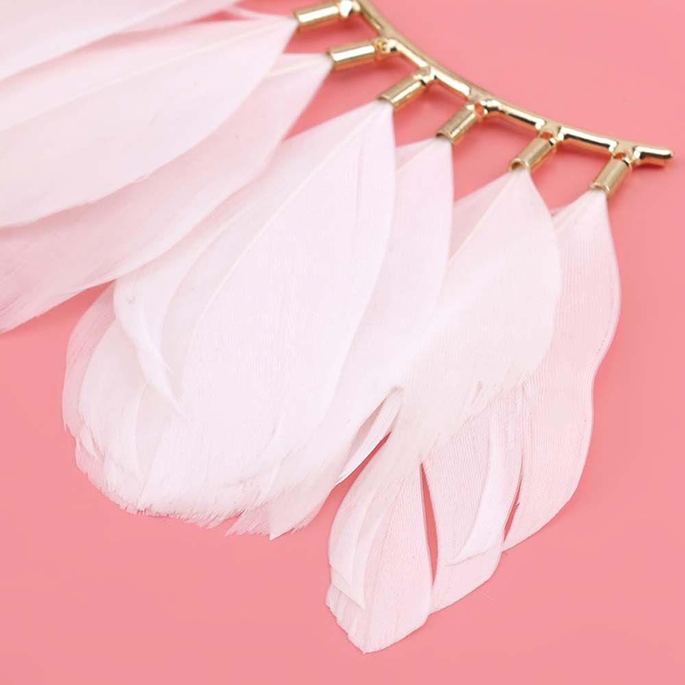 Khuyên Tai Dạng Móc Hình Lông Vũ Màu Trắng Đen 15H Thời Trang Cho Nữ