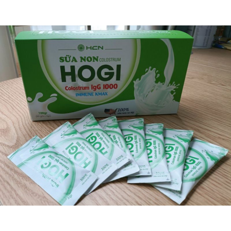 Sữa non Hogi  1 hộp 50 gói *2g  giúp nâng cao hệ miễn dịch , trẻ ăn ngon ngủ ngon