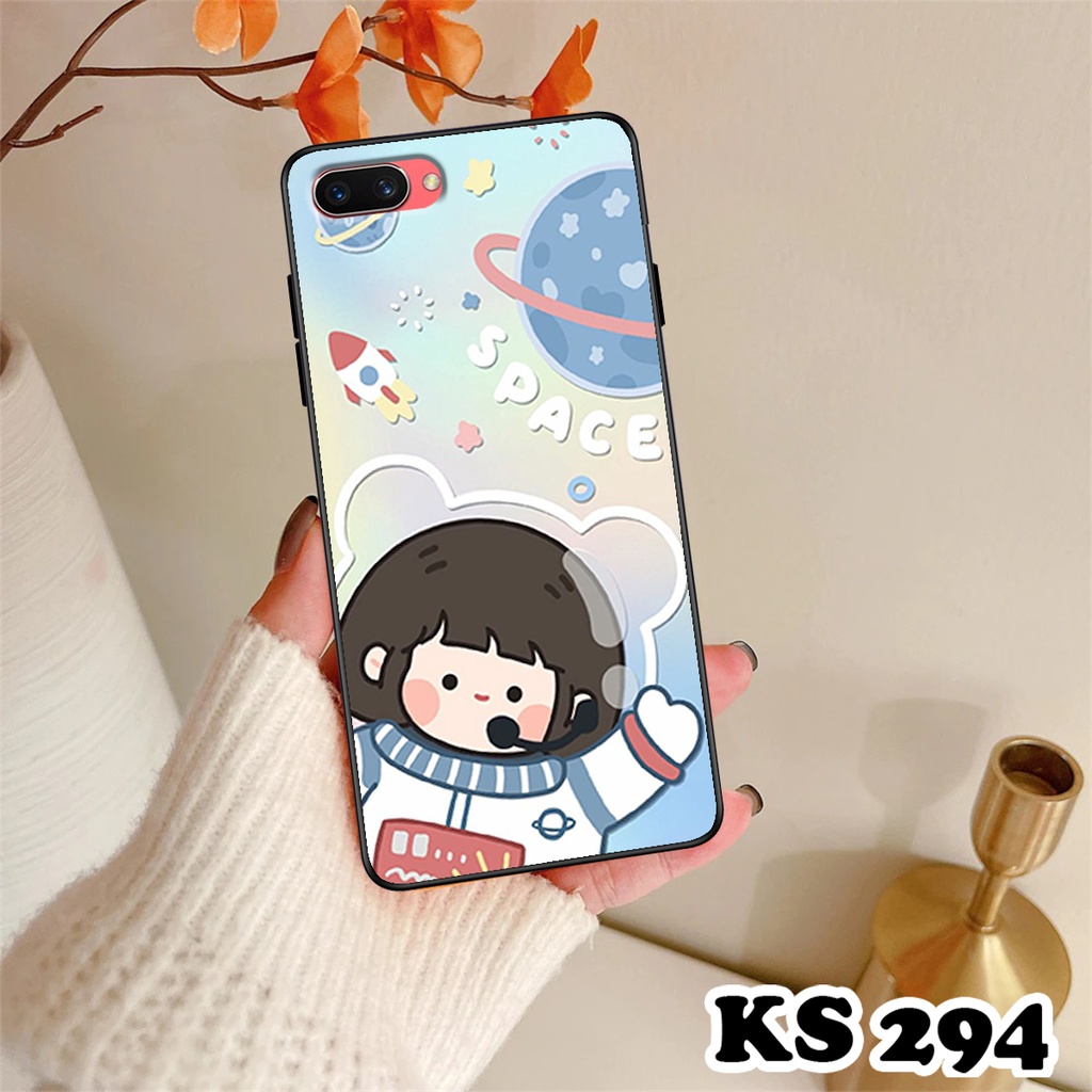 Ốp lưng Oppo A3s - Realme C2 - Ốp Oppo in hình Ngân hà &amp; Roro Jumb - Lưng nhám viền TPU