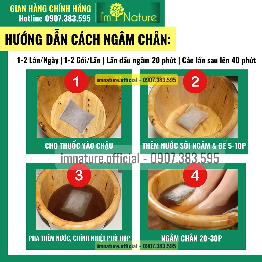 Set 5 Bộ Miếng Dán Thải Độc Chân (Bắc Kinh - Thái Lan - Nhật) Dán Đau Vai Gáy Ngải Cứu &amp; Bột Ngâm Chân Thảo Dược Đông Y