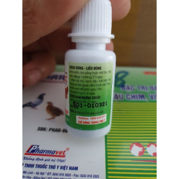 PHAR DOC chai 10ml đậu gà đậu chim