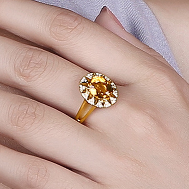 Nhẫn xi mạ bạc 925 đính đá kim cương nhân tạo thời trang