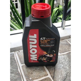 Nhớt MOTUL H-Tech 100 4T 10W40 (100% Tổng Hợp - Mô Tô PKL)