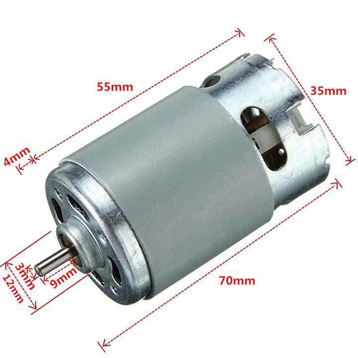 Motor thay thế máy khoan Pin VOTO DC RS550 21V 19000rpm, Motor 550 12 răng 21V (FREE SHIP)