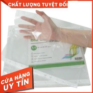 Bìa lá lỗ A4 400g file nhựa 11 lỗ 100 tờ/xấp