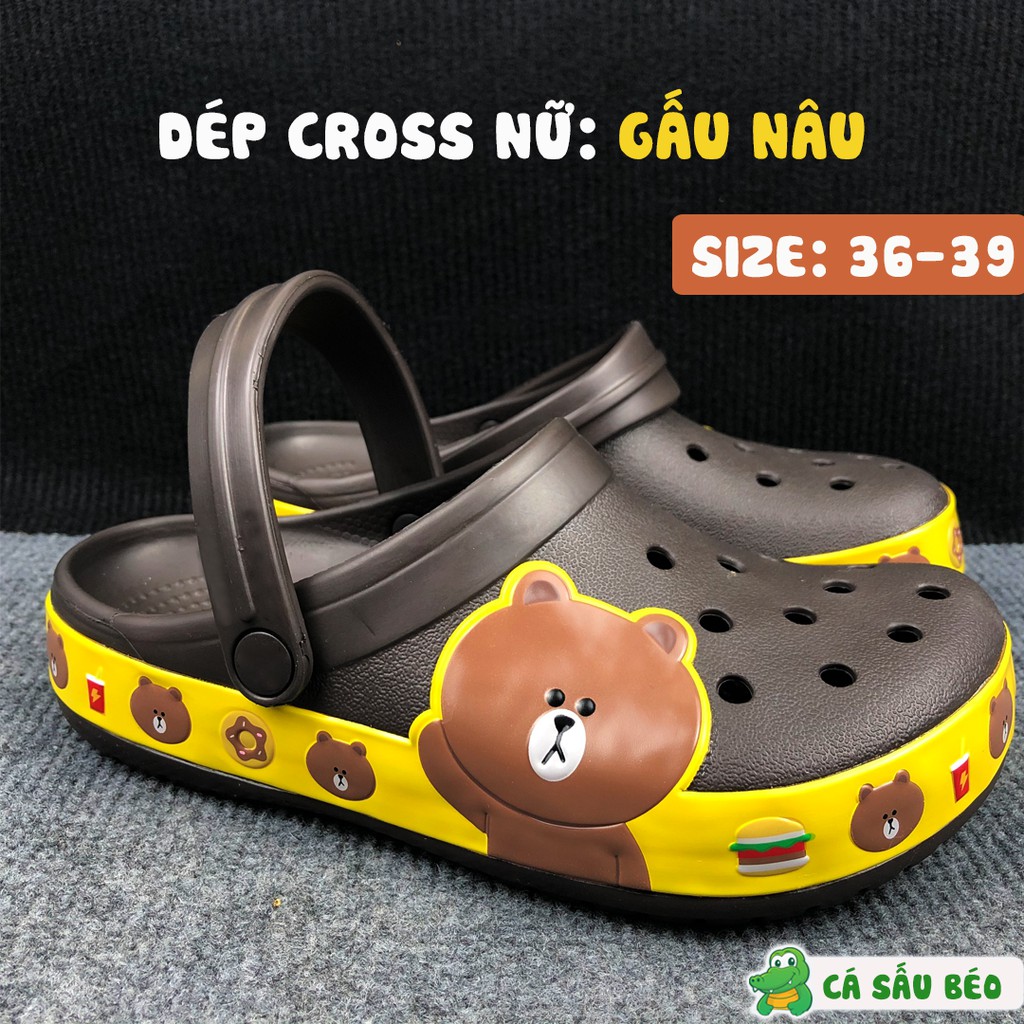 Dép Sục Cross LineFriends Gấu Nâu. Hàng loại 1 cực xịn sò.Full Box, Full Tag.