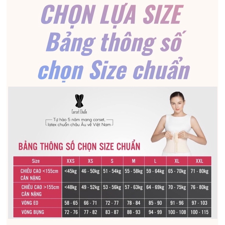 [Chính hãng] CORSET CHUẨN - LATEX , giảm cân , giảm eo | BigBuy360 - bigbuy360.vn