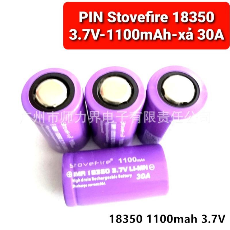 achun.vn - CELL PIN Stovefire 18350 - 1100mAh - 3.7V xả 30A