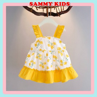 Váy bé gái hai dây hoa xinh xắn dễ thương Sammy Kids