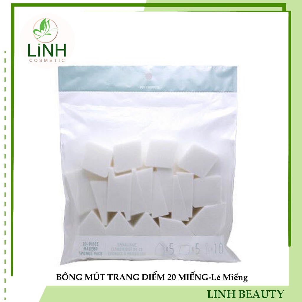 BÔNG MÚT TRANG ĐIỂM 20 MIẾNG-Lẻ Miếng