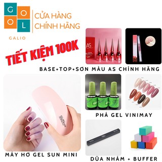 [FREESHIP] Combo làm Nail tại nhà- Máy hơ gel Sun Mini, sơn gel AS, phá gel Vinimay, dũa,...