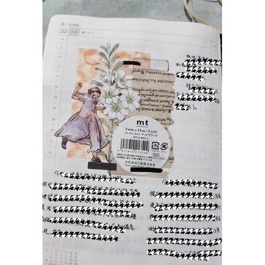 Cuộn washi “In Blossom” siêu xinh trang trí journal phong cách vintage