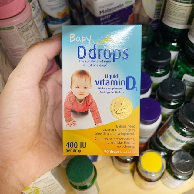 [Date 2024] Vitamin D3 Baby Ddrops 90 giọt (hàng Mỹ)