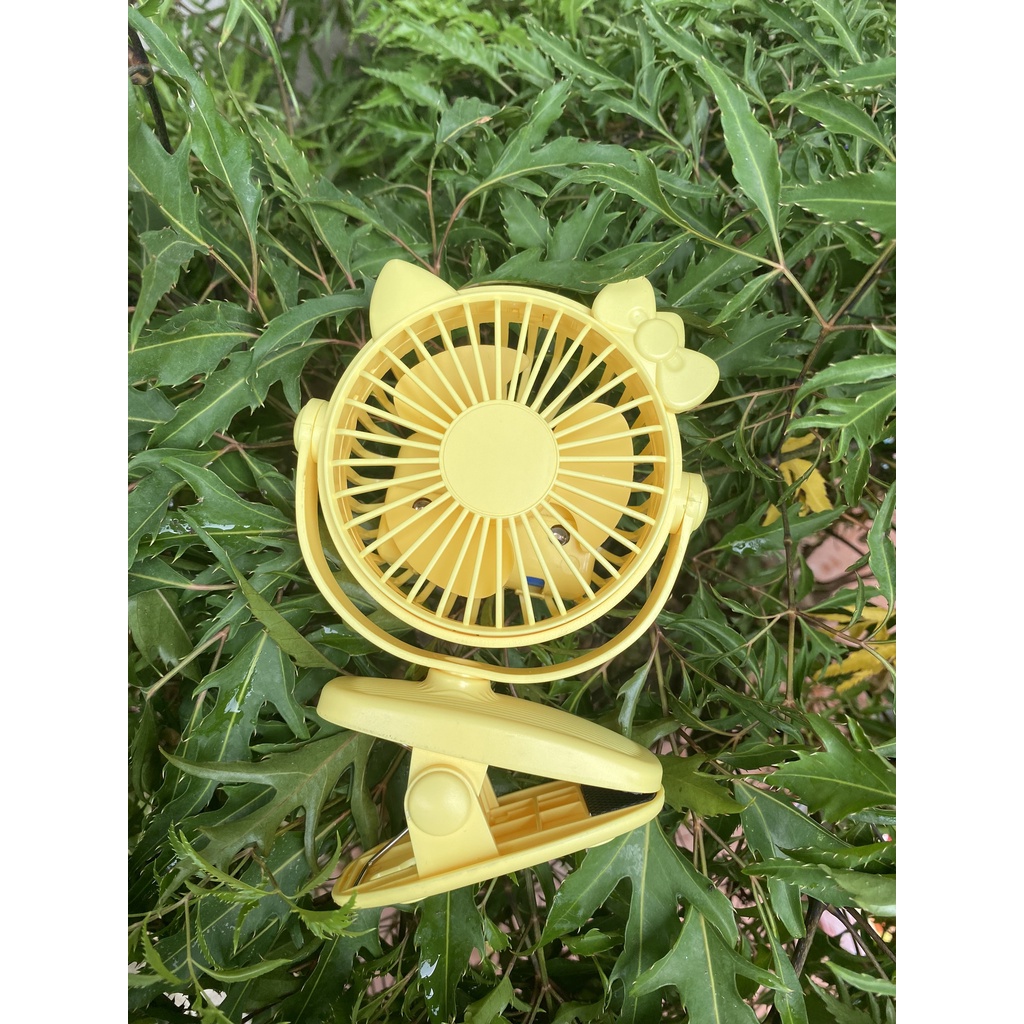 Quạt Kẹp bàn mini, Quạt Kẹp xe Đẩy xoay 720 độ, pin 3h
